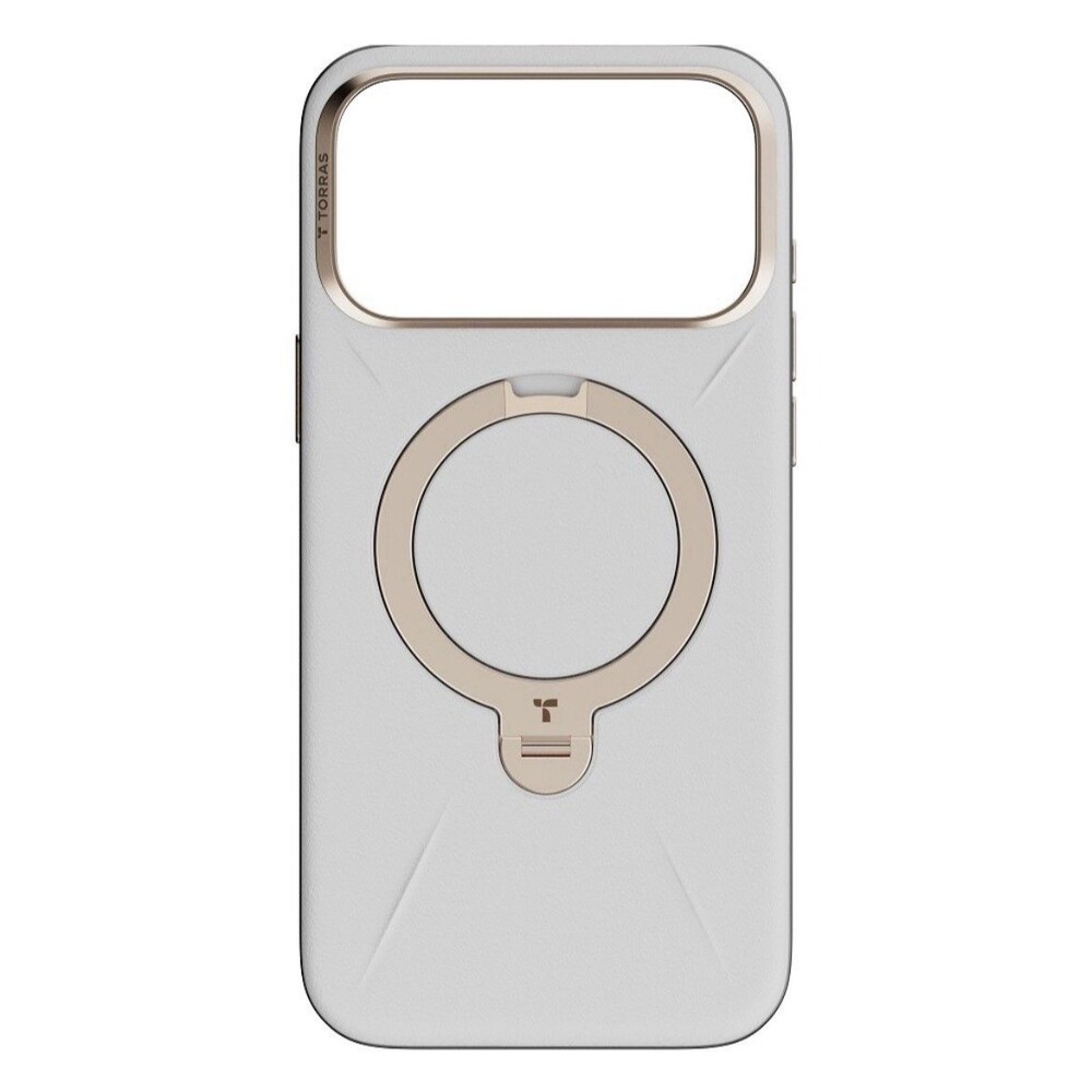 TORRAS Q3 VegSkin Ostand iPhone 17 Pro Case 6.3” 360° Cloud White (Lt Blue)